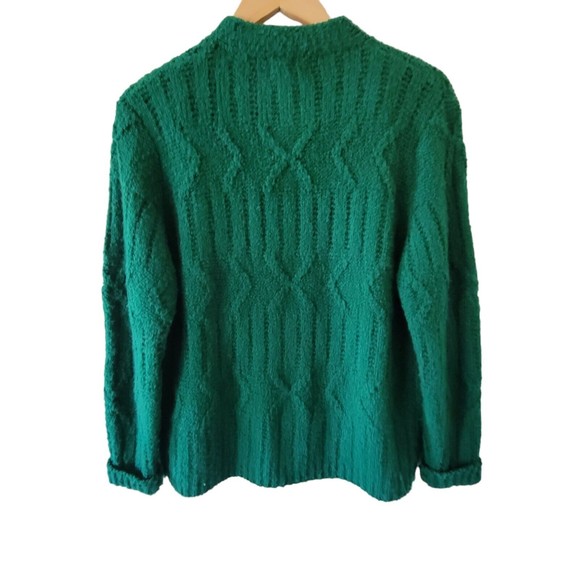 Objectives Vintage Green Shaw Cardigan Sweater‎ LARGE - Picture 6 of 7